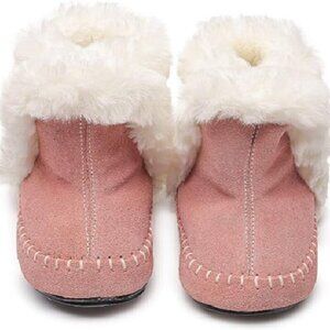 Jack & Lily Cuddly Steps Baby & Toddler Suede Boots Classic Blush 18-24 Months